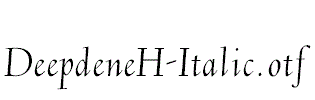DeepdeneH-Italic.otf字体下载