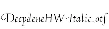 DeepdeneHW-Italic.otf字体下载