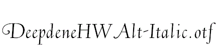 DeepdeneHWAlt-Italic.otf字体下载
