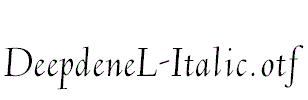 DeepdeneL-Italic.otf字体下载