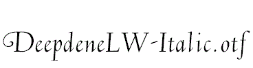 DeepdeneLW-Italic.otf字体下载