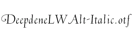 DeepdeneLWAlt-Italic.otf字体下载