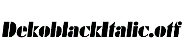 DekoblackItalic.otf字体下载