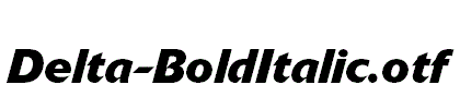 Delta-BoldItalic.otf字体下载