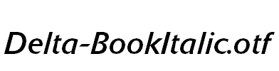Delta-BookItalic.otf字体下载