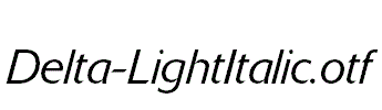 Delta-LightItalic.otf字体下载