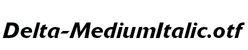 Delta-MediumItalic.otf字体下载