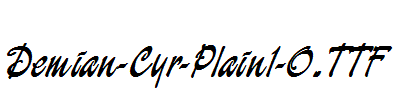 Demian-Cyr-Plain1-0.ttf字体下载