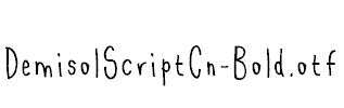 DemisolScriptCn-Bold.otf字体下载