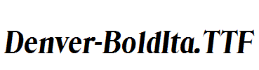 Denver-BoldIta.otf字体下载