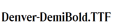 Denver-DemiBold.otf字体下载