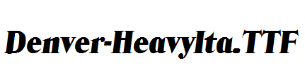 Denver-HeavyIta.otf字体下载