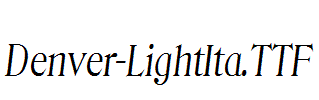 Denver-LightIta.otf字体下载