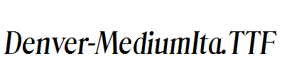 Denver-MediumIta.otf字体下载