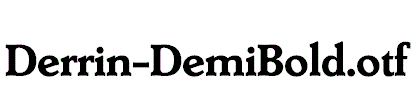 Derrin-DemiBold.otf字体下载