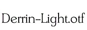 Derrin-Light.otf字体下载