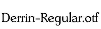 Derrin-Regular.otf字体下载