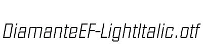 DiamanteEF-LightItalic.otf字体下载