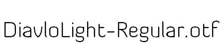 DiavloLight-Regular.otf字体下载
