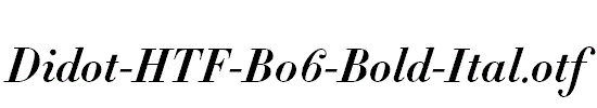 Didot-HTF-B06-Bold-Ital.otf字体下载