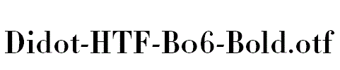 Didot-HTF-B06-Bold.otf字体下载