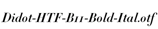 Didot-HTF-B11-Bold-Ital.otf字体下载