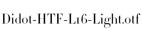 Didot-HTF-L16-Light.otf字体下载