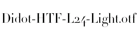 Didot-HTF-L24-Light.otf字体下载