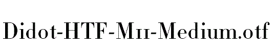 Didot-HTF-M11-Medium.otf字体下载