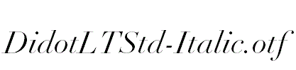 DidotLTStd-Italic.otf字体下载