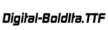 Digital-BoldIta.otf字体下载
