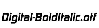 Digital-BoldItalic.otf字体下载