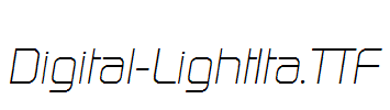 Digital-LightIta.otf字体下载