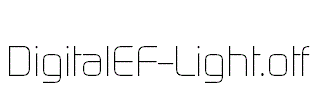 DigitalEF-Light.otf字体下载