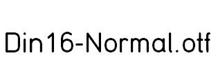 Din16-Normal.otf字体下载