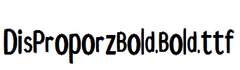 DisProporzBold.Bold.ttf字体下载