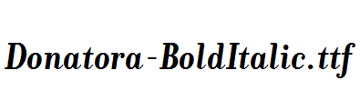 Donatora-BoldItalic.otf字体下载