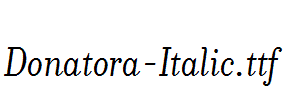 Donatora-Italic.otf字体下载