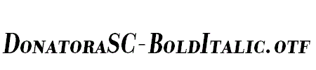 DonatoraSC-BoldItalic.otf字体下载
