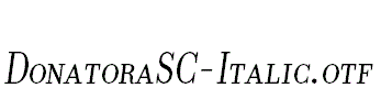 DonatoraSC-Italic.otf字体下载