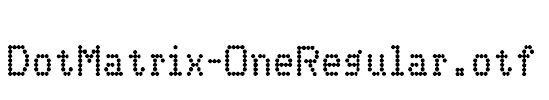 DotMatrix-OneRegular.otf字体下载