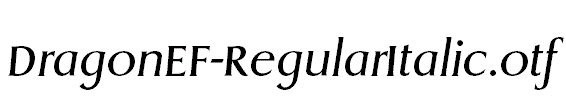 DragonEF-RegularItalic.otf字体下载