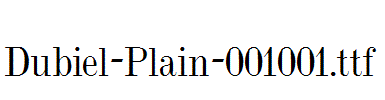 Dubiel-Plain-001001.ttf字体下载