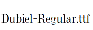 Dubiel-Regular.ttf字体下载