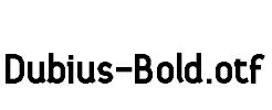 Dubius-Bold.otf字体下载