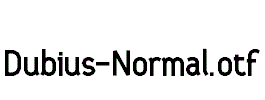 Dubius-Normal.otf字体下载
