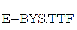 E-BYS.ttf字体下载
