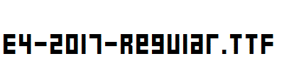 E4-2017-Regular.ttf字体下载