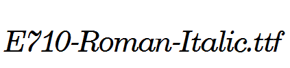 E710-Roman-Italic.ttf字体下载
