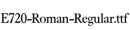 E720-Roman-Regular.ttf字体下载